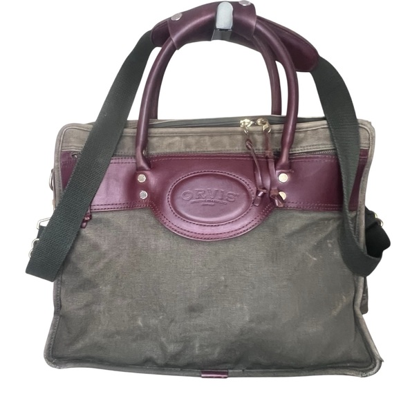 Orvis Men’s Messenger Satchel Bag - Army Green and Brown